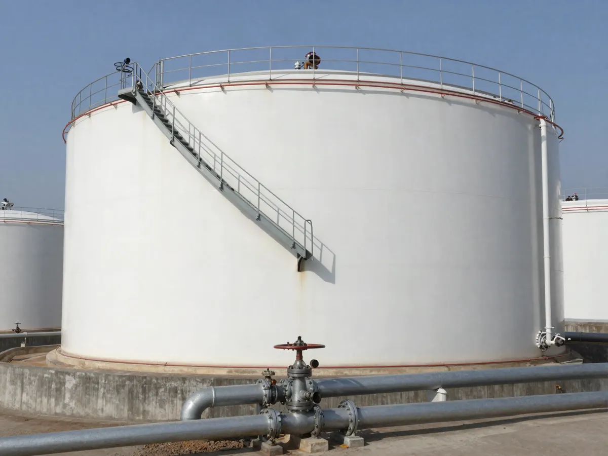 Tanque de almacenamiento API 650 en acero soldado con escalera helicoidal